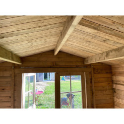 Abri de jardin bois massif 9m² - Madriers 28mm Gardy Shelter