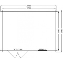 Abri en bois massif 12m² - 28mm Traité teinté marron Gardy Shelter