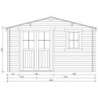 Abri en bois massif 12m² - 28mm Traité teinté marron Gardy Shelter