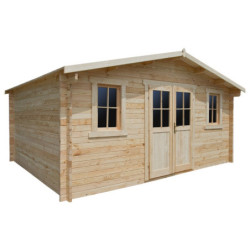 Abri en bois massif brut 19,82m² - madriers 28mm Gardy Shelter