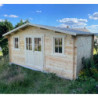 Abri en bois massif brut 19,82m² - madriers 28mm Gardy Shelter