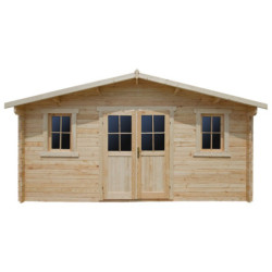 Abri en bois massif brut 19,82m² - madriers 28mm Gardy Shelter