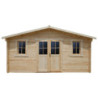 Abri en bois massif brut 19,82m² - madriers 28mm Gardy Shelter