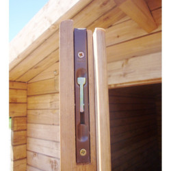 Abri de jardin en bois brut 16m² madriers 40mm Gardy Shelter