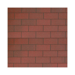 Shingles rectangulaires rouge foncé - paquets de 3m²