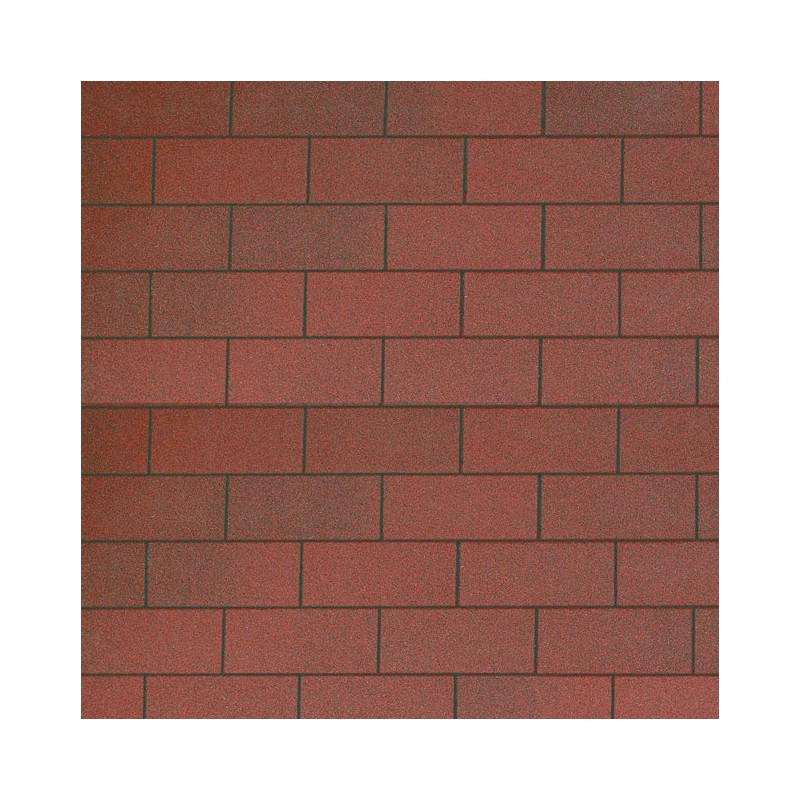 Shingles rectangulaires rouge foncé - paquets de 3m²