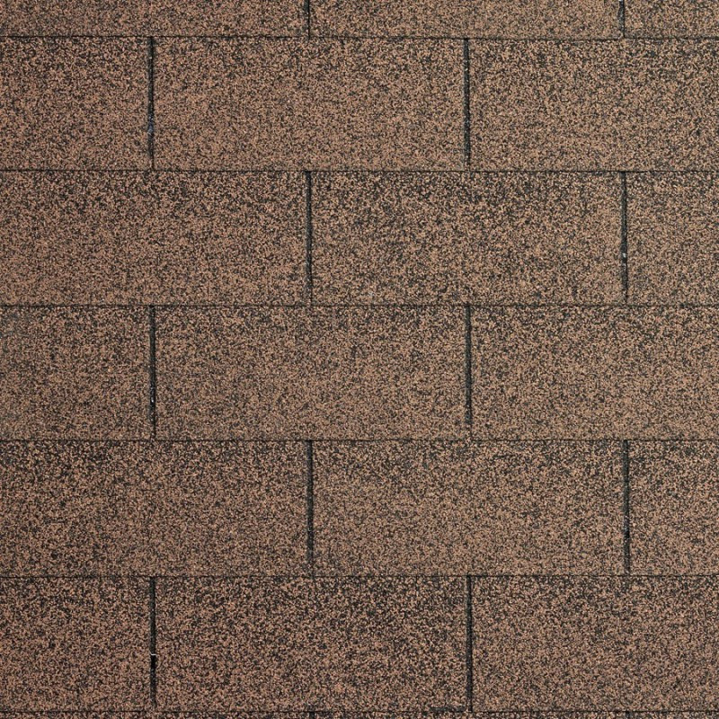 Shingles rectangulaires brun - paquets de 3m²