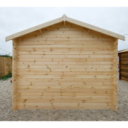 Abri de jardin 9m² en bois brut Madriers 40mm Gardy Shelter