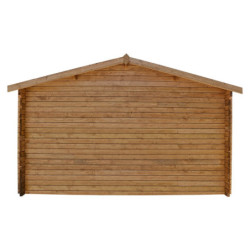 Abri de jardin 12m² Bois 40mm traité teinté marron Gardy Shelter