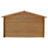 Abri de jardin 12m² Bois 40mm traité teinté marron Gardy Shelter