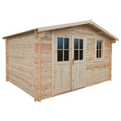 Abri de jardin 12m² en bois 40mm brut Gardy Shelter