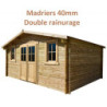 Abri de jardin 16m² en bois 40mm traité teinté marron Gardy Shelter