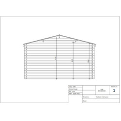 Abri de jardin 16m² en bois 40mm traité teinté marron Gardy Shelter