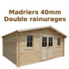 Abri en bois brut massif 19,8m² - épaisseur 40mm Gardy Shelter