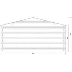Abri en bois brut massif 19,8m² - épaisseur 40mm Gardy Shelter