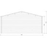 Abri en bois brut massif 19,8m² - épaisseur 40mm Gardy Shelter