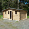 Abri en bois brut massif 19,8m² - épaisseur 40mm Gardy Shelter