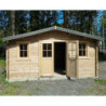 Abri en bois brut massif 19,8m² - épaisseur 40mm Gardy Shelter