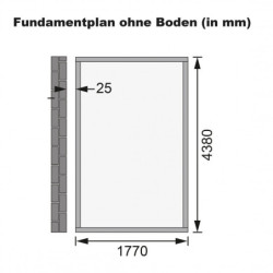 Abri de jardin adossé en bois vitrifié gris 8m² Wandlitz 5 Karibu