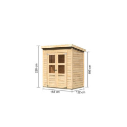 Petit abri de jardin en bois massif 2,22m² Merseburg 2 - Karibu