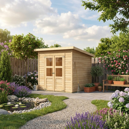 Abri de jardin en bois massif brut 4,54m² Merseburg 4 - Karibu