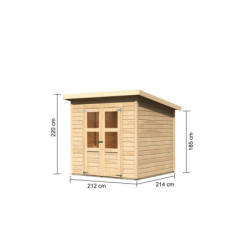 Abri de jardin en bois massif brut 4,54m² Merseburg 4 - Karibu