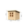 Abri de jardin en bois massif brut 4,54m² Merseburg 4 - Karibu