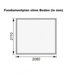 Abri de jardin en bois massif brut 4,54m² Merseburg 4 - Karibu