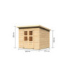 Abri de jardin en bois massif brut 5,18m² Merseburg 5 - KARIBU