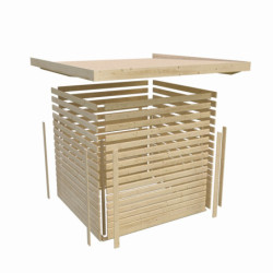 Abri de jardin en bois massif brut 5,18m² Merseburg 5 - KARIBU