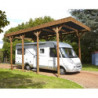 Carport camping car 32,40m² en bois traité autoclave Forest Style