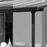 Toit de terrasse 9,21m² en alu anthracite et polycarbonate Habrita