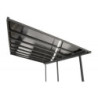 Toit de terrasse 9,21m² en alu anthracite et polycarbonate Habrita