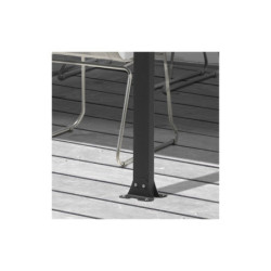 Toit de terrasse 9,21m² en alu anthracite et polycarbonate Habrita