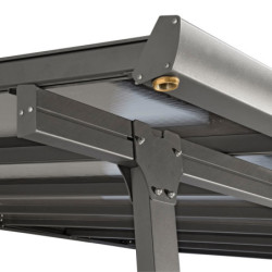 Pergola 15,38m² aluminium anthracite et polycarbonate Habrita
