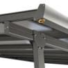 Pergola 15,38m² aluminium anthracite et polycarbonate Habrita