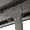 Pergola 15,38m² aluminium anthracite et polycarbonate Habrita