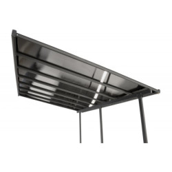 Pergola 15,38m² aluminium anthracite et polycarbonate Habrita