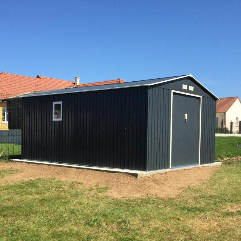 Cabane X-METAL 15m² gris foncé en métal