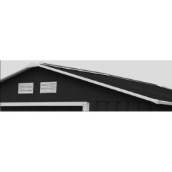 Cabane X-METAL 15m² gris foncé en métal