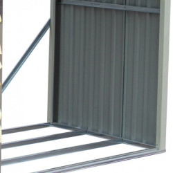 Abri bûches en métal anthracite 6 stères 302x119xH.190cm X-Metal