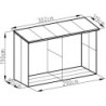 Abri bûches en métal anthracite 6 stères 302x119xH.190cm X-Metal