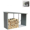 Abri bûches en métal anthracite 6 stères 302x119xH.190cm X-Metal