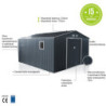 Abri en métal 13m² PLUS anthracite + kit d'ancrage X-METAL
