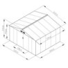 Abris de jardin métal 10,85m² anthracite + kit d'ancrage X-METAL