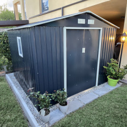 Abri avec appentis 260cm Mühlendorf 4 en bois brut - Karibu