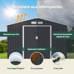 Abri avec appentis 260cm Mühlendorf 4 en bois brut - Karibu