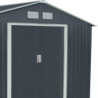 Abri de jardin en métal 7,06m² anthracite + kit d'ancrage X-METAL
