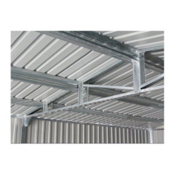 Garage métal anthracite double portes 19,61m² + Ancrage X-METAL