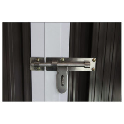 Garage métal anthracite double portes 19,61m² + Ancrage X-METAL